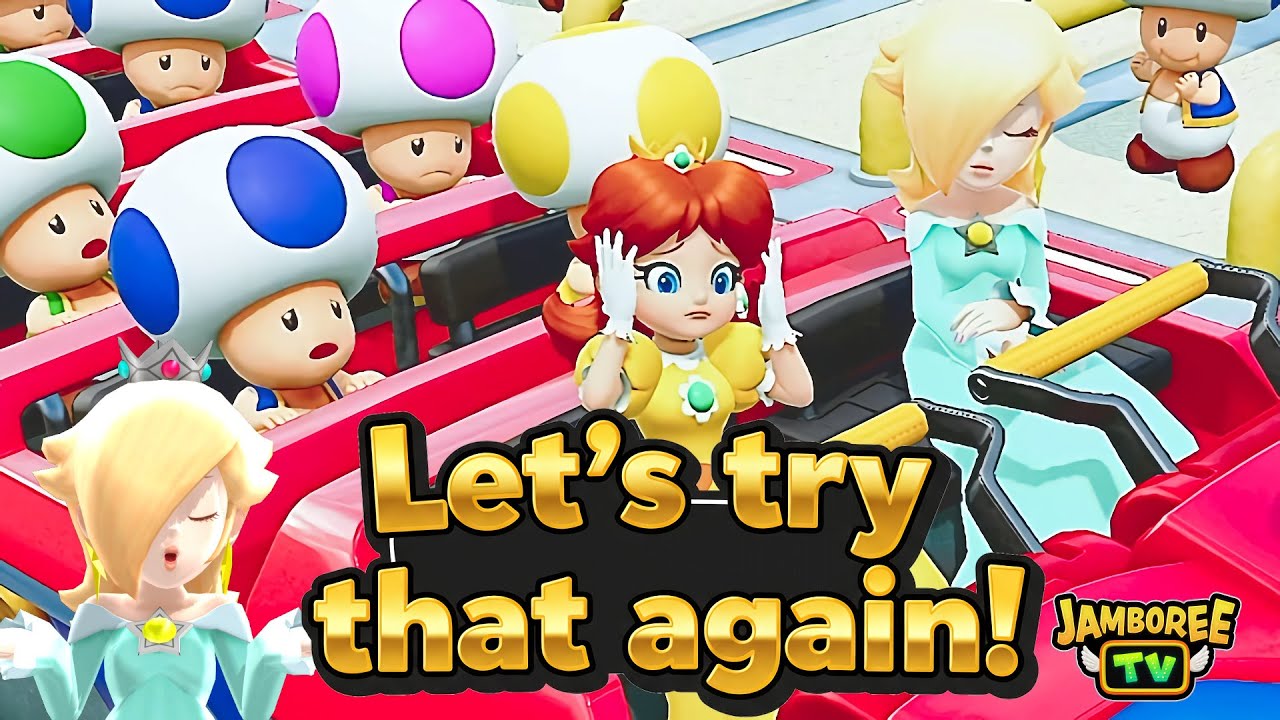 Телевизионные карнавальные горки Super Mario Party Jamboree, горки с привидениями Rosalina and Daisy
