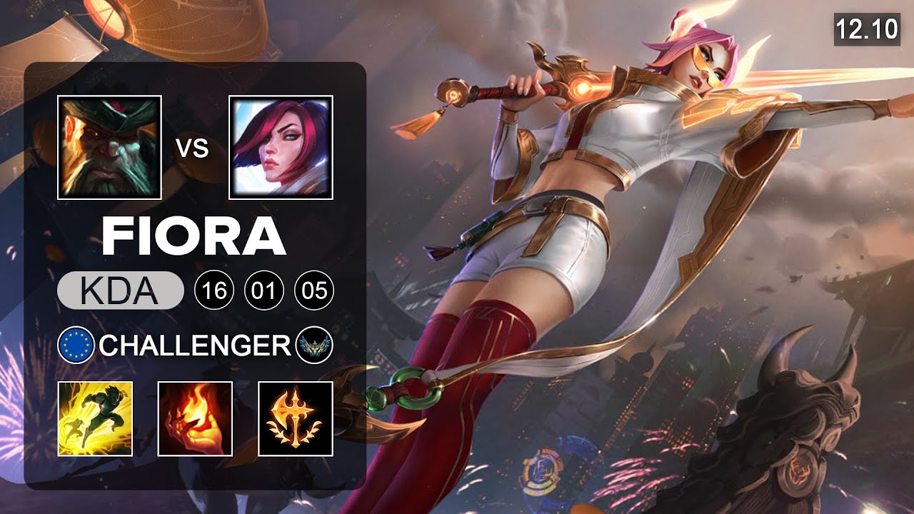Fiora vs Gangplank Top - EUW Challenger - Patch 12.10 Season 12