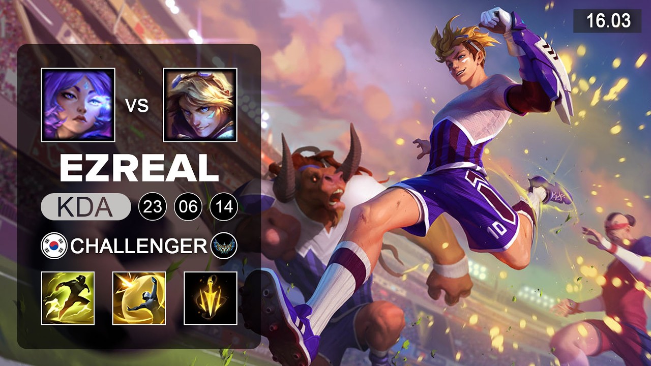 Ezreal vs Yunara ADC - KR Challenger - Patch 16.03 Season 16