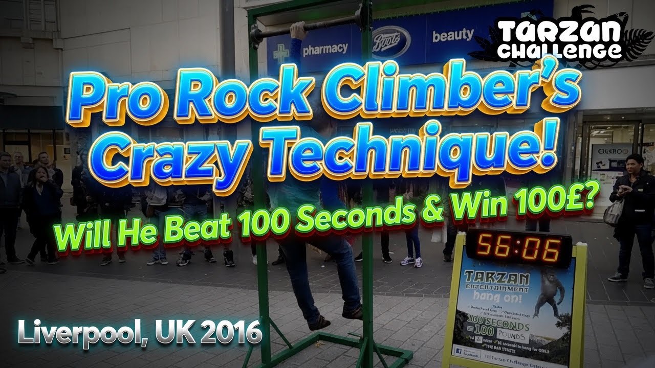 TARZAN CHALLENGE! HANG ON THE BAR FOR 100 SEC! VERY INTERESTING TECHNIQUE, BUT IS NOT ENOUGH TO WIN!