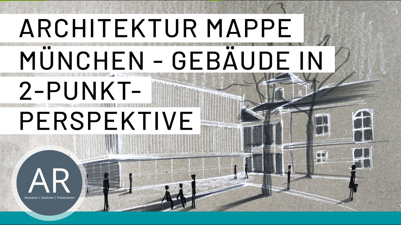 Mappenkurs Architektur M&uuml;nchen: Geb&auml;ude in 2-Punkt-Perspektive