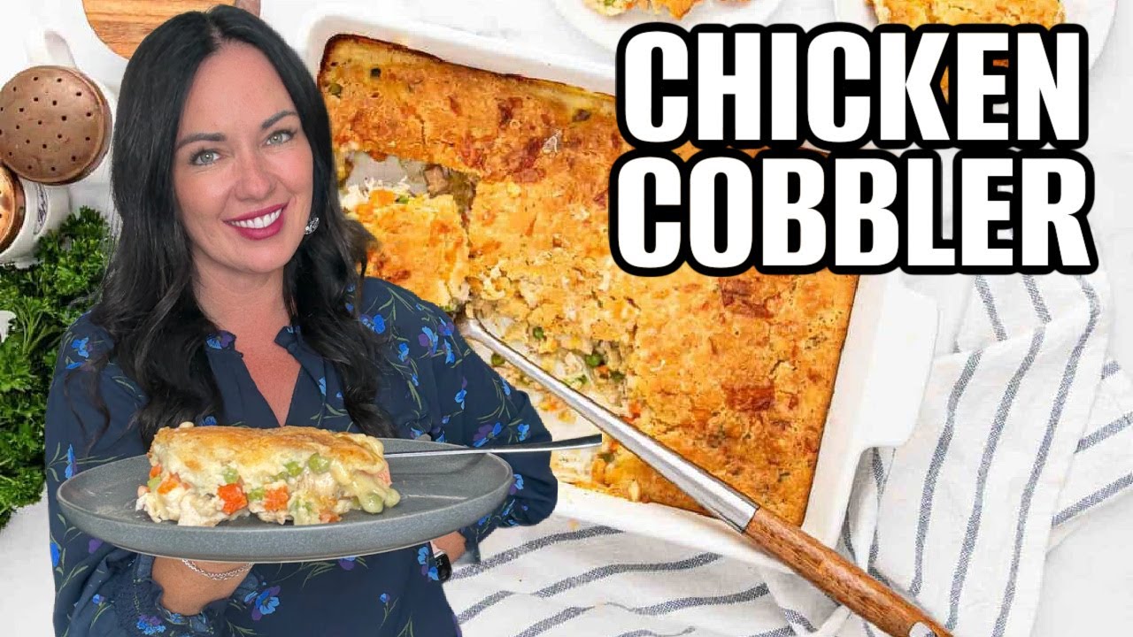 Chicken Cobbler Casserole | Creamy, Cozy, Quick