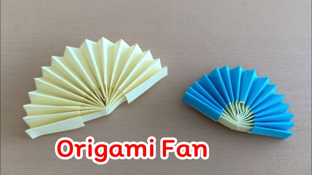 How to make paper fan - Origami paper craft - DIY magic hand fan | Craft with Paper