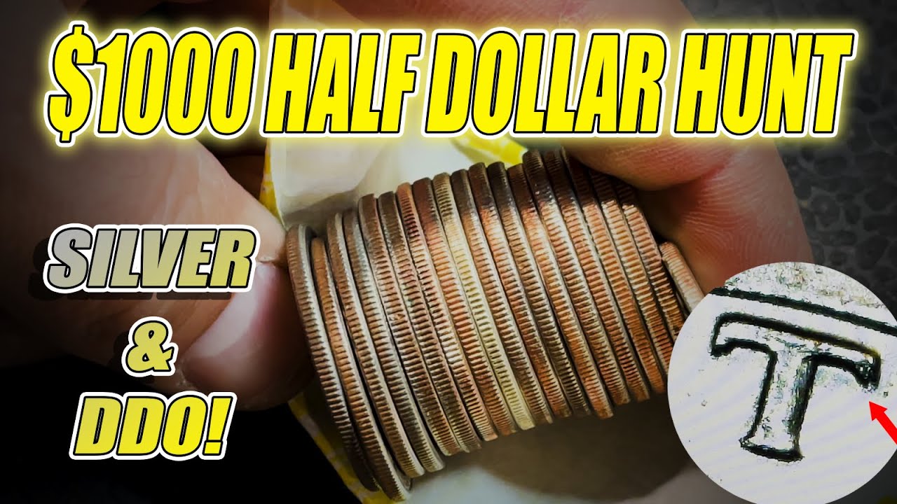 $1000 HALF DOLLAR HUNT. SILVER AND A DDO!