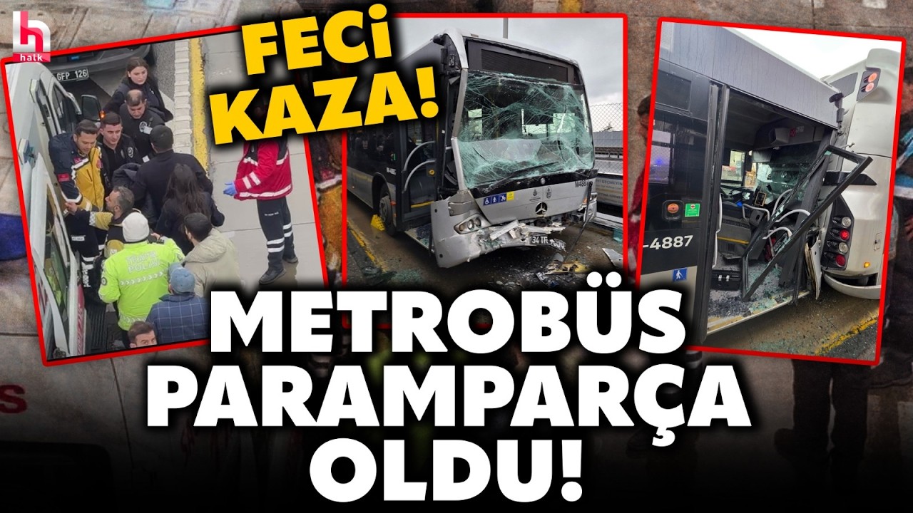 Metrobüs hattında korkunç kaza! Faciadan kıl payı kurtulundu! Herkes seferber oldu!