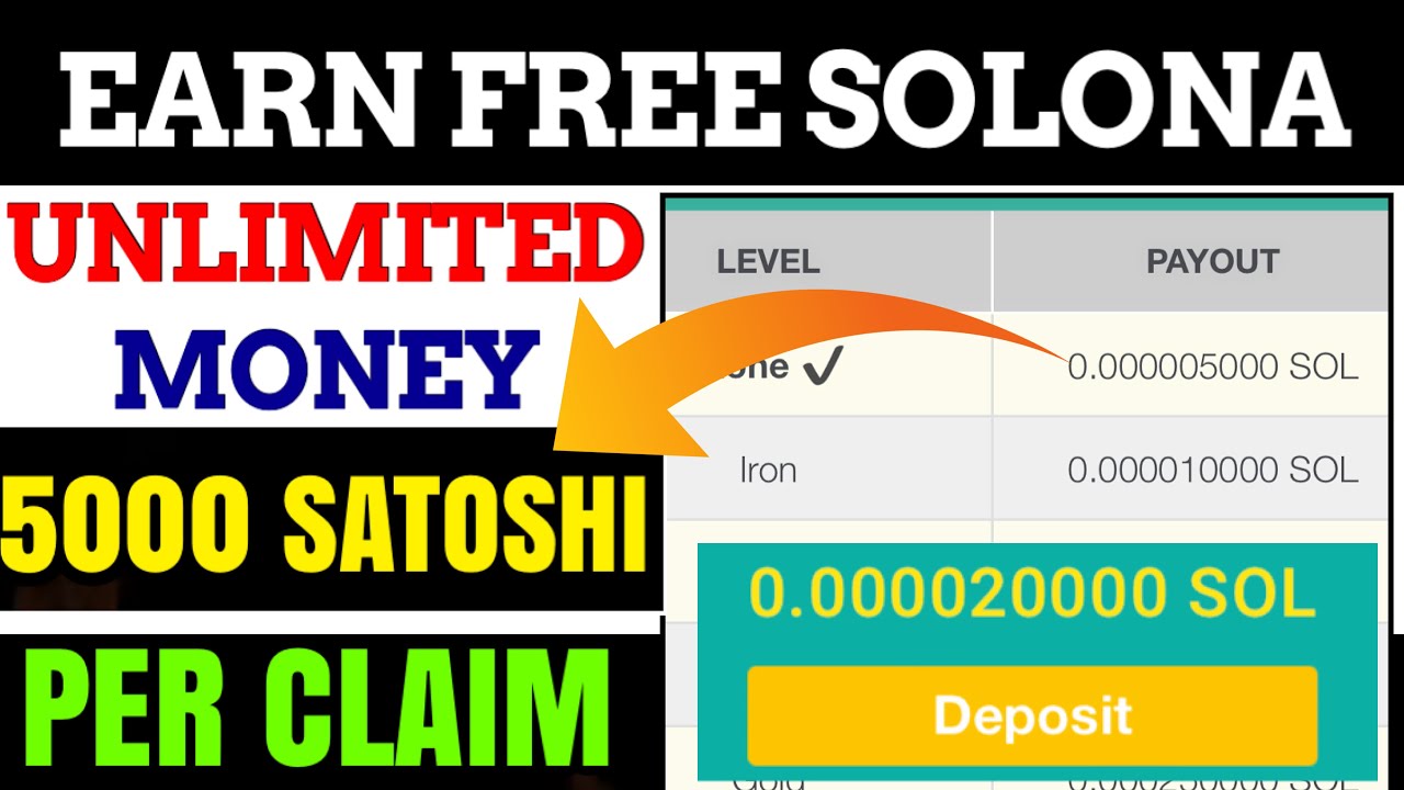 per claim 5000 satoshi ] free sol faucet + no timer [ earn free [ free earning faucet 2023