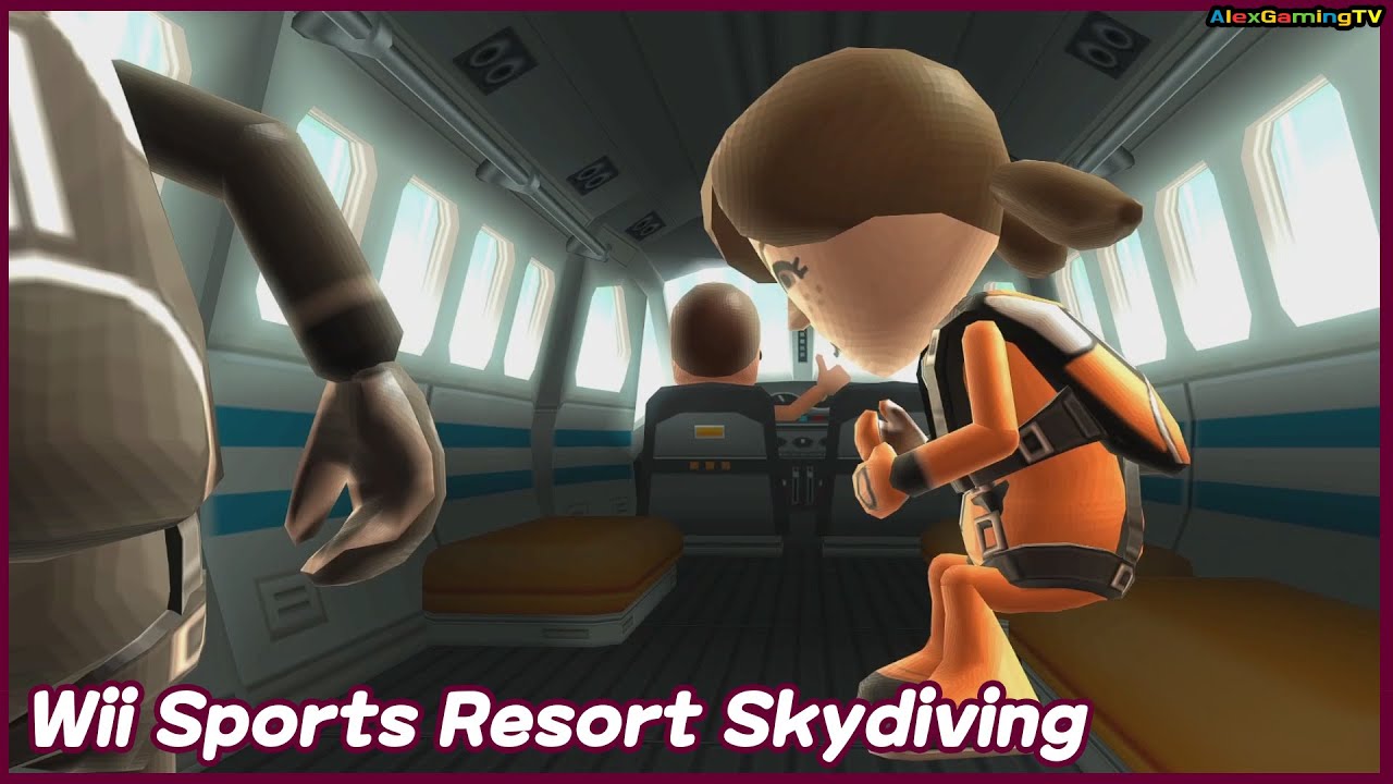 Wii Sports Resort (Skydiving play) Wii 스포츠 리조트 스카이다이빙 #141 | AlexGamingTV