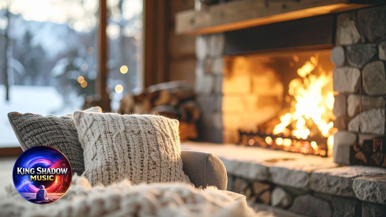 Relaxing Piano Music 8 Hours | Cozy Fireplace Winter Ambience