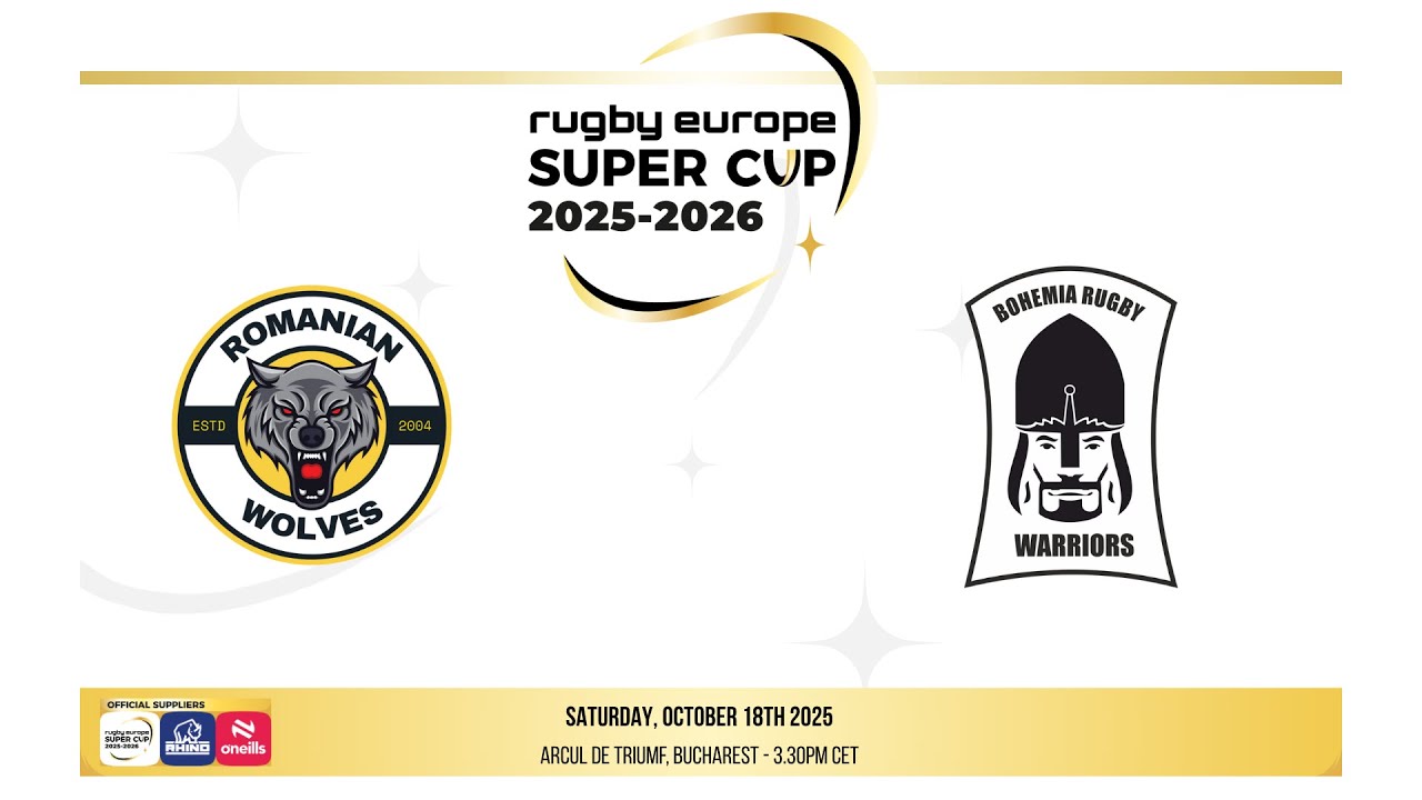 ROMANIAN WOLVES  v BOHEMIA RUGBY WARRIORS - RUGBY EUROPE SUPER CUP 2025/26