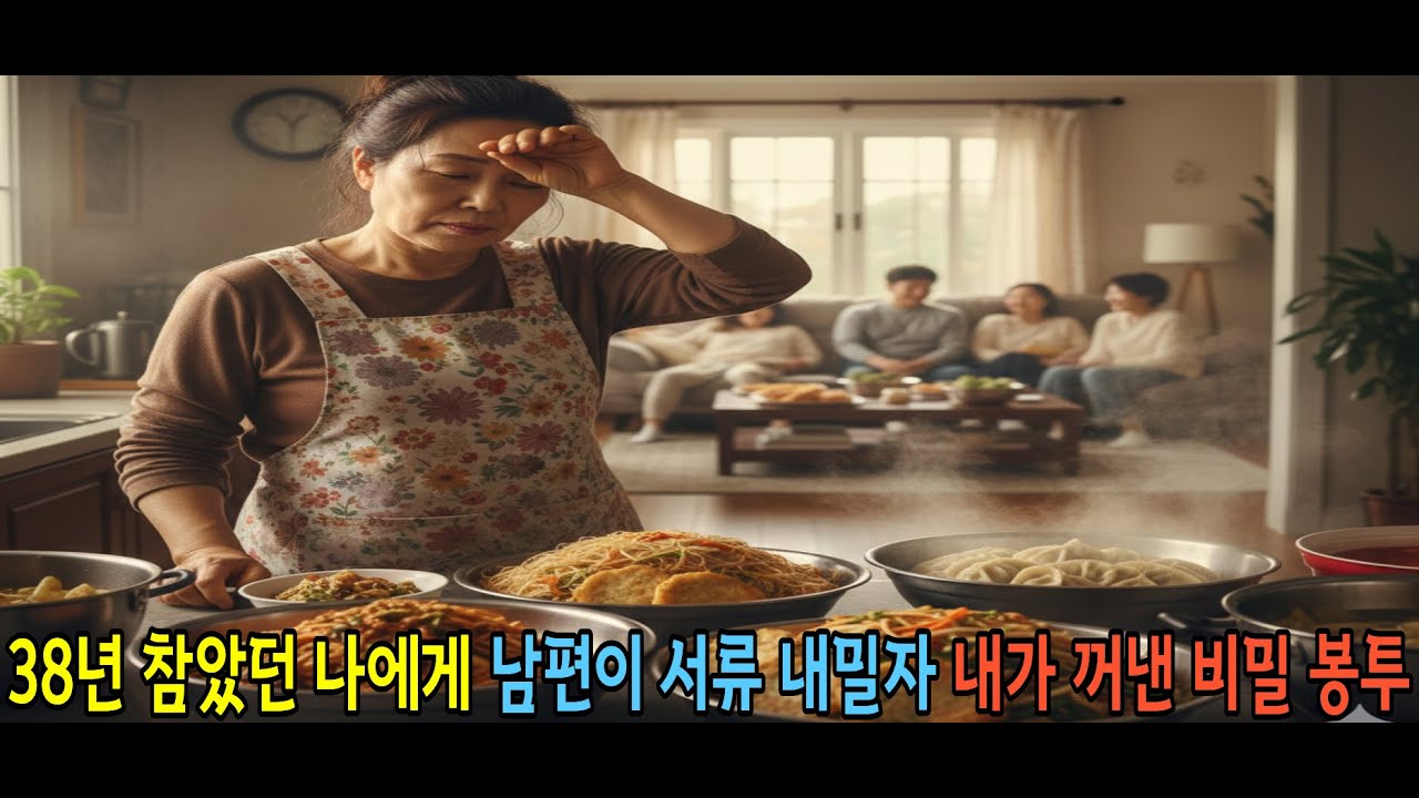 38년 참았던 나에게 남편이 서류 내밀자 내가 꺼낸 비밀 봉투