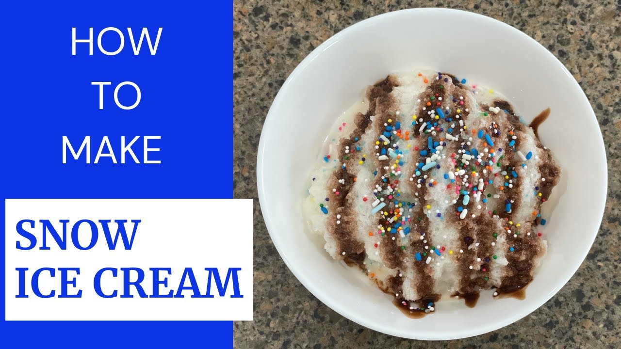 How To Make Snow Ice Cream | Cooking with Kids