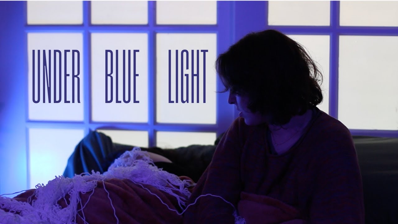 under blue light