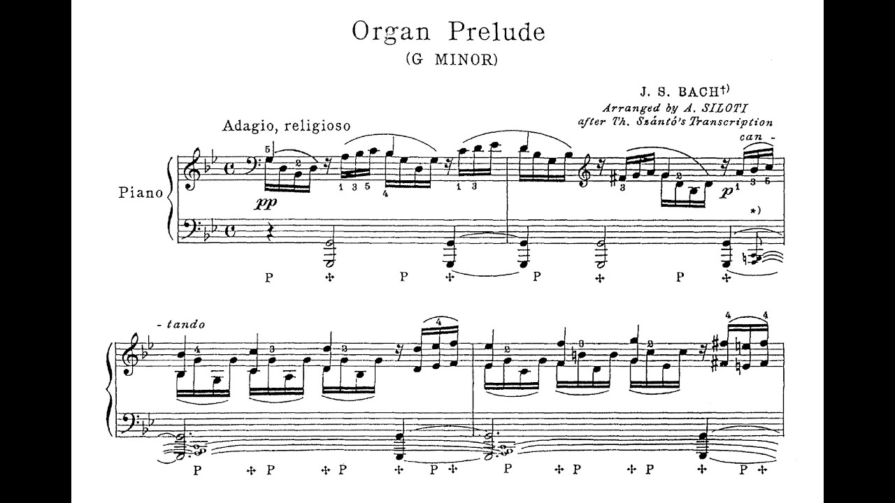 Bach-Siloti - Prelúdio para órgão em sol menor (Nelson Freire, piano)