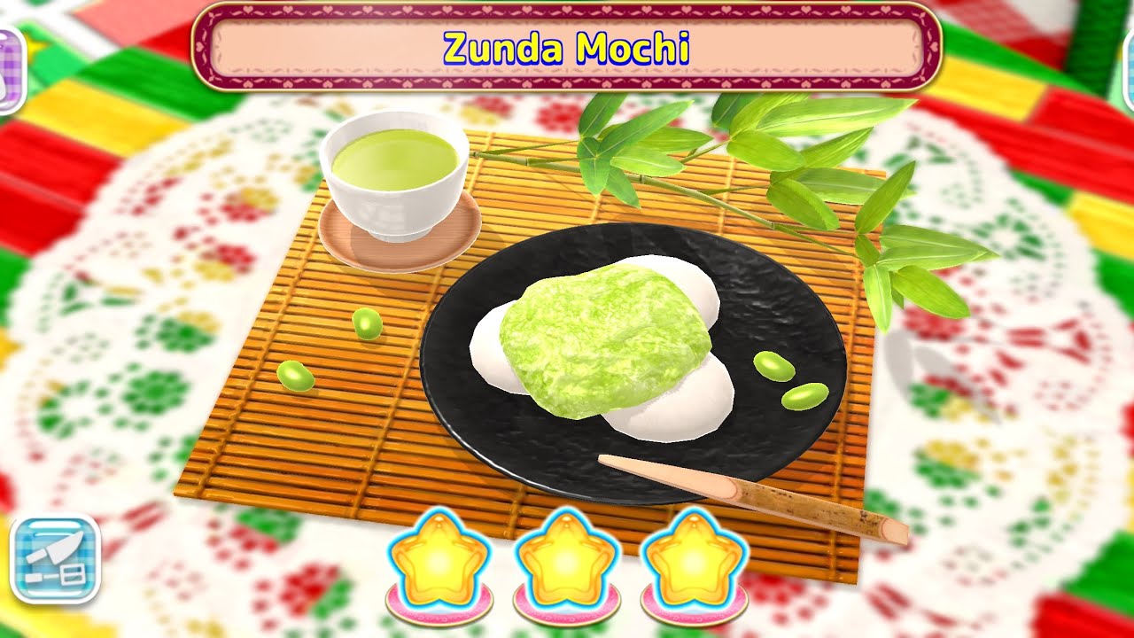 Cooking mama cuisine recipe #114 NO COMMENTARY// zunda mochi 
