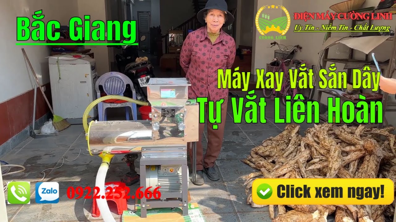 Máy Xay Vắt Tinh Bột Sắn Dây Liên Hoàn Tại Bắc Giang