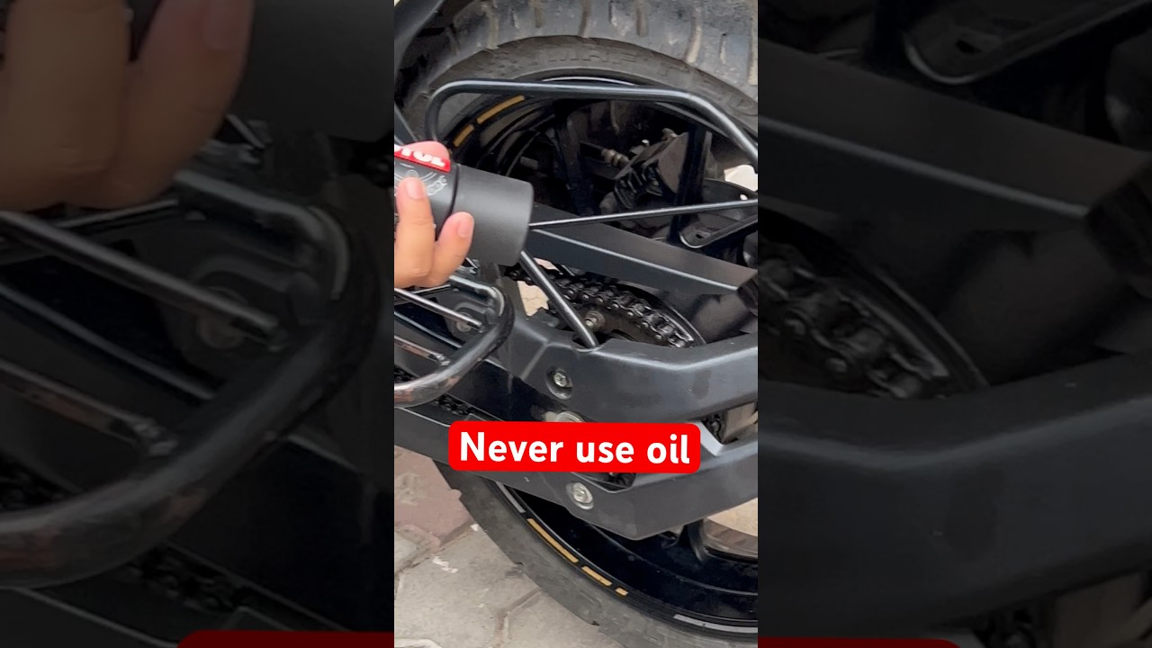 Don&rsquo;t use oil for Bike chain | best chain lube | Bike chain Lube #shorts #bike  #automobile