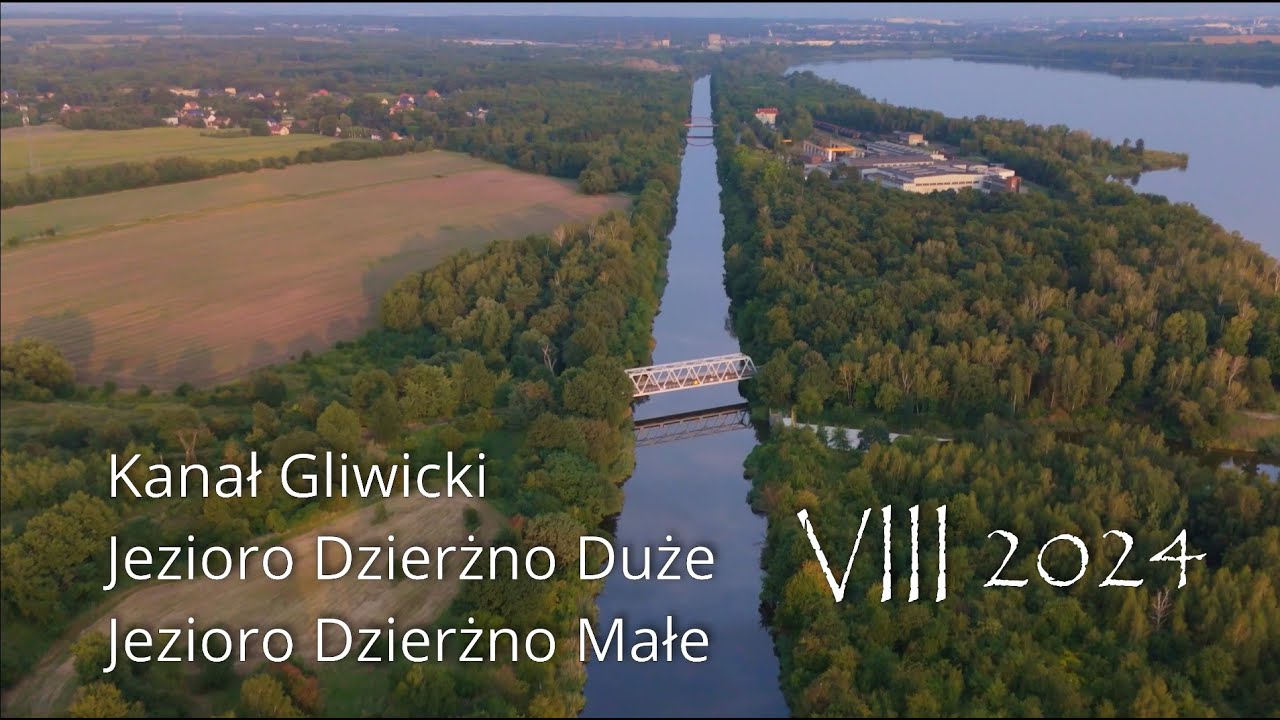 Kanał Gliwicki. Dzierżno Małe i Dzierżno Duże z DRONA w 4K