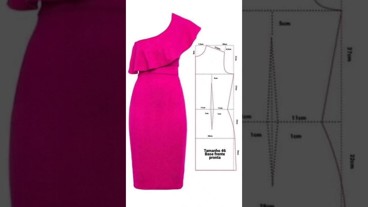 easy dress cutting | one shoulder dress #cuttingskills #diy #onepiece #sweinghacks #fashion