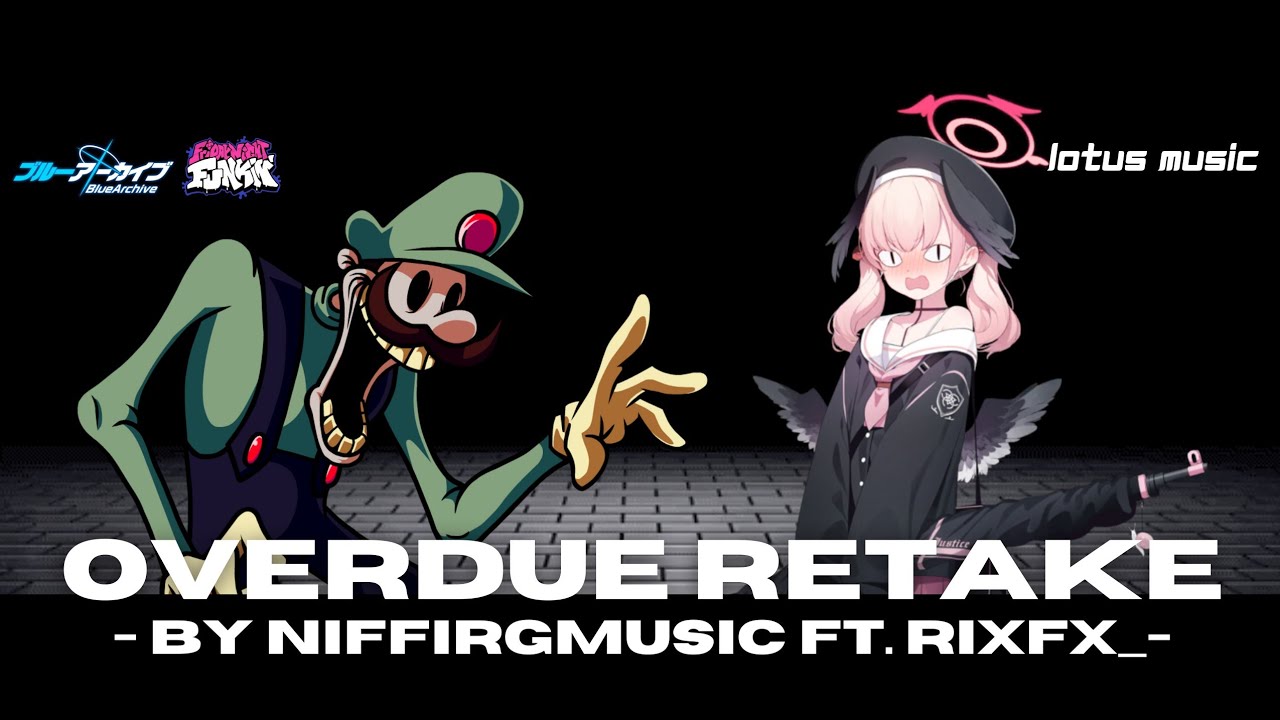 Overdue Retake But Koharu Sings It | Friday Night Funkin' X Blue Archive