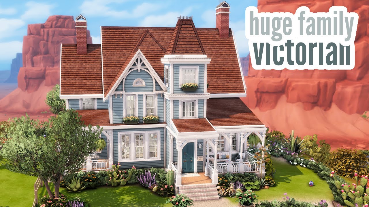 huge family victorian \\ The Sims 4 speed build