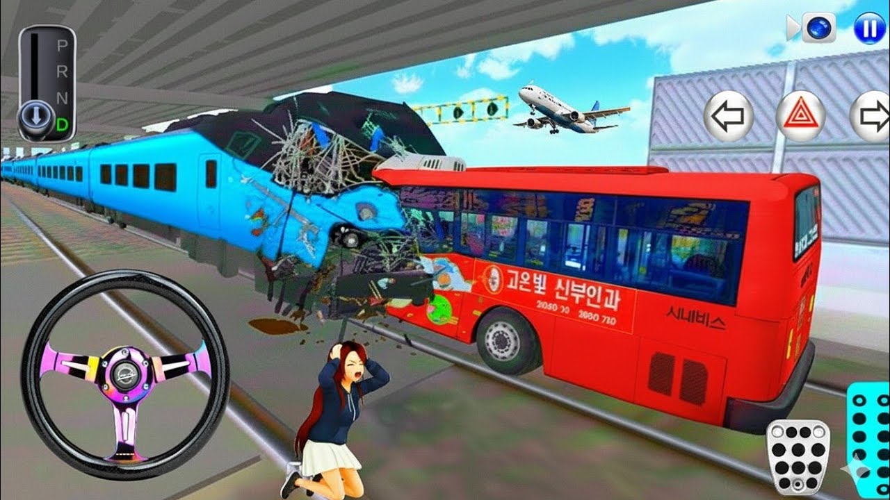 New Express Bus Vs Bullet Train Crash 💥 | 3D Driving Class 2025 | Android/iOS Gameplay - Car Game