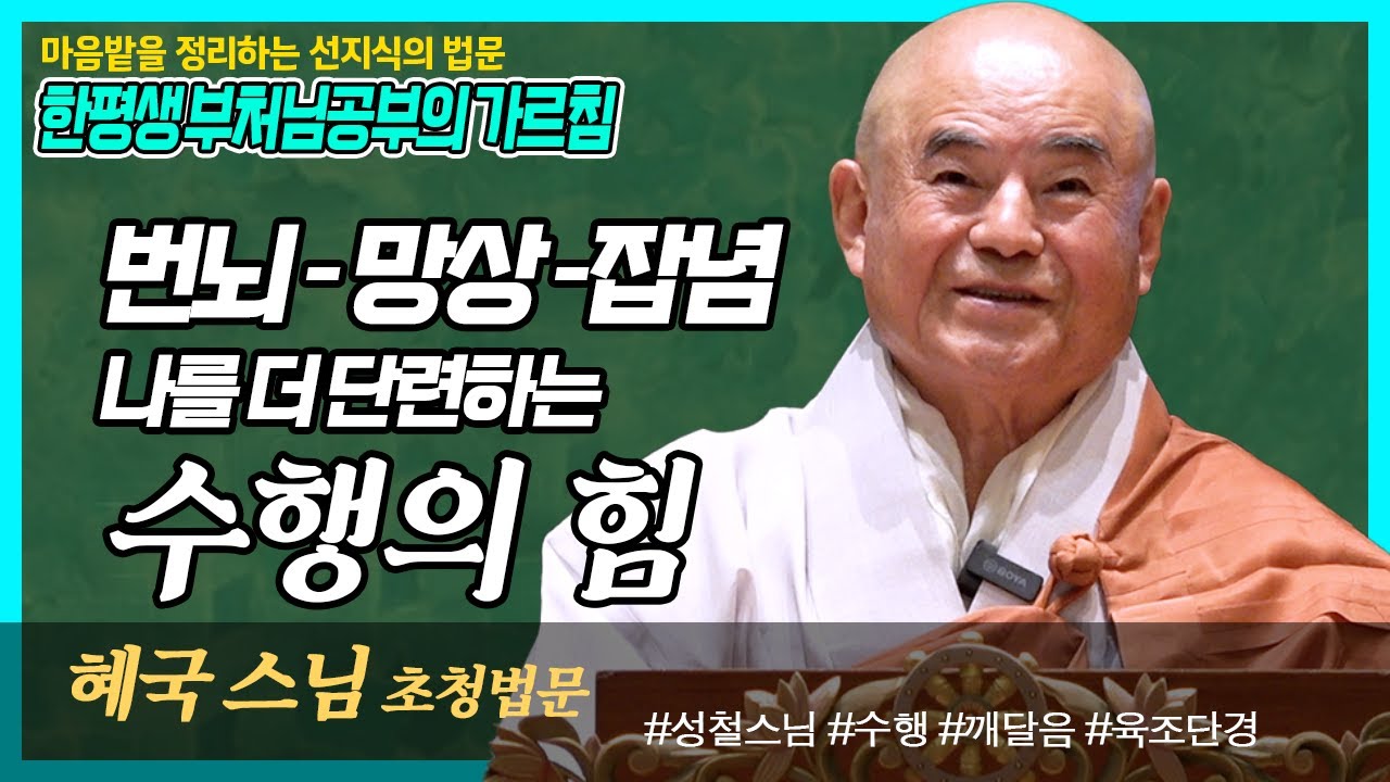 혜국스님, 우리 선승들은 수행을 어떻게 삶으로 써나가셨을까?
