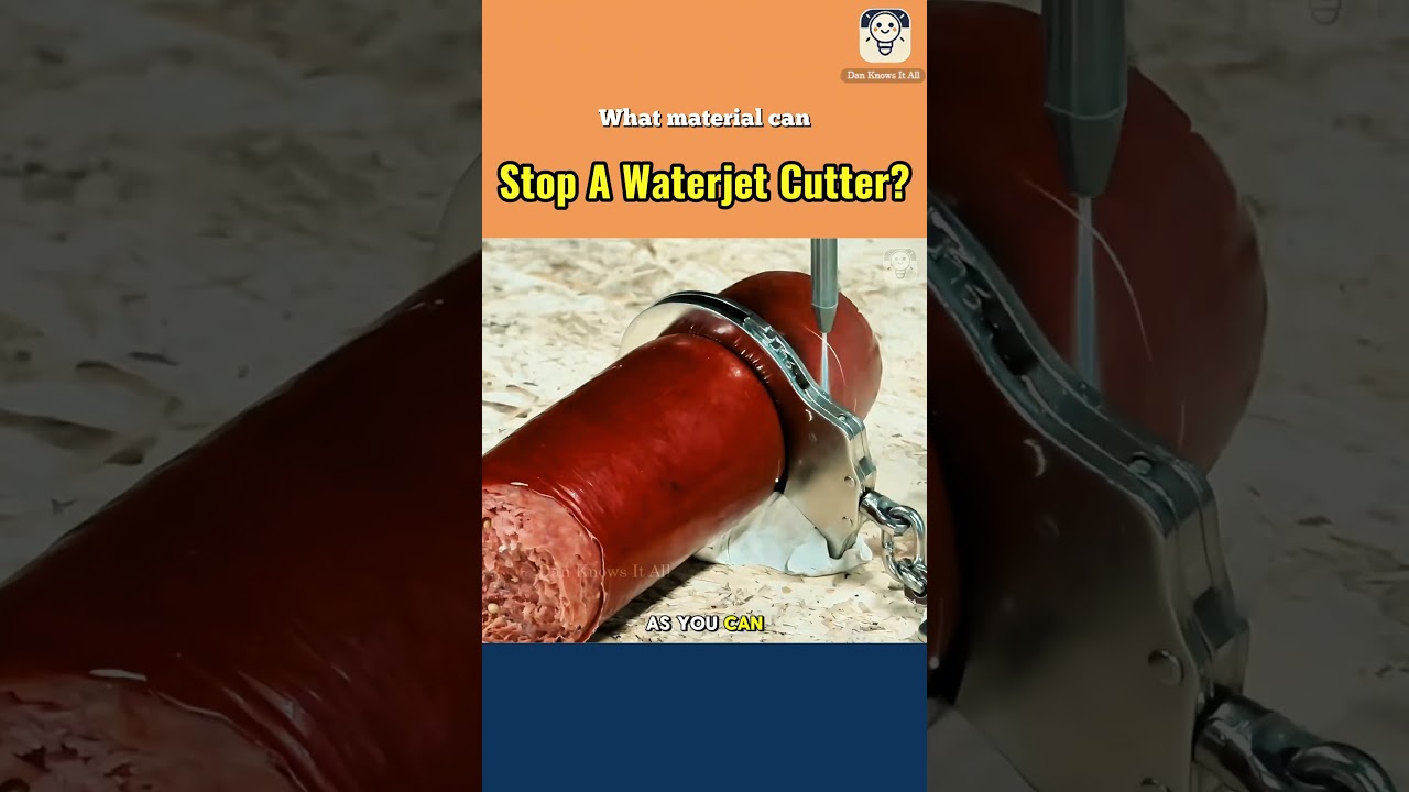 What material can stop a waterjet cutter
