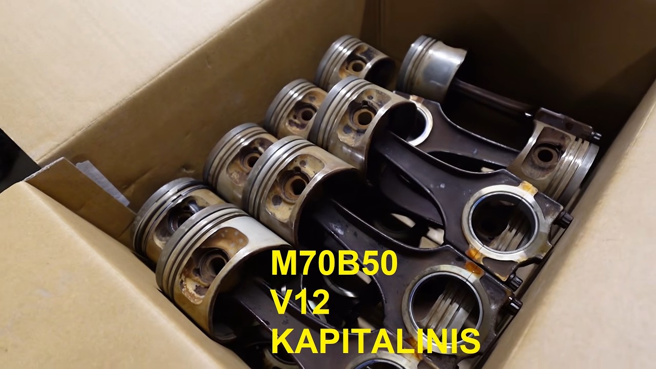 2dalis BMW e32 M70B50 v12 kapitalinis variklio remontas