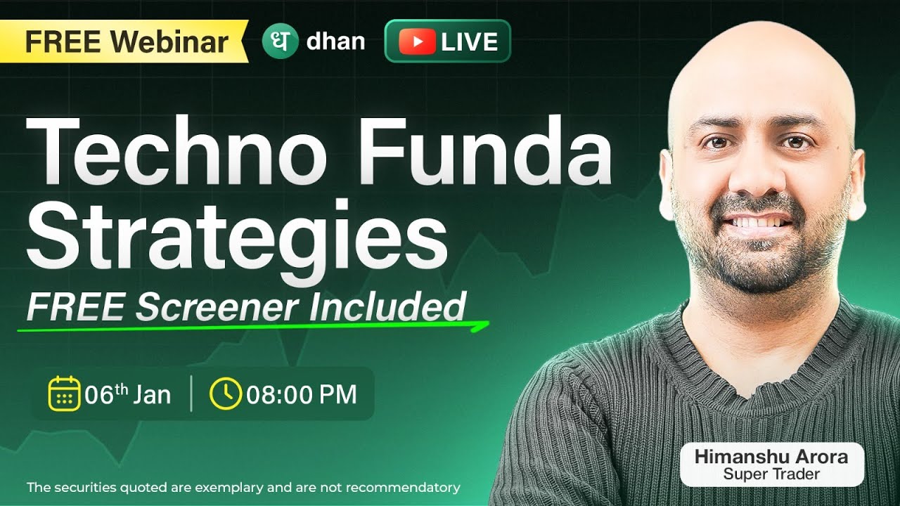 Techno-Funda Trading Strategies LIVE | Free Screeners