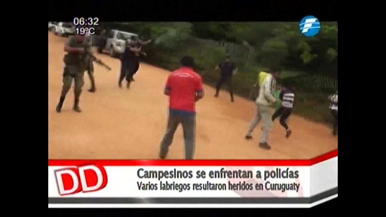 Violento enfrentamiento entre campesinos y policías en Curuguaty 07/10/2014