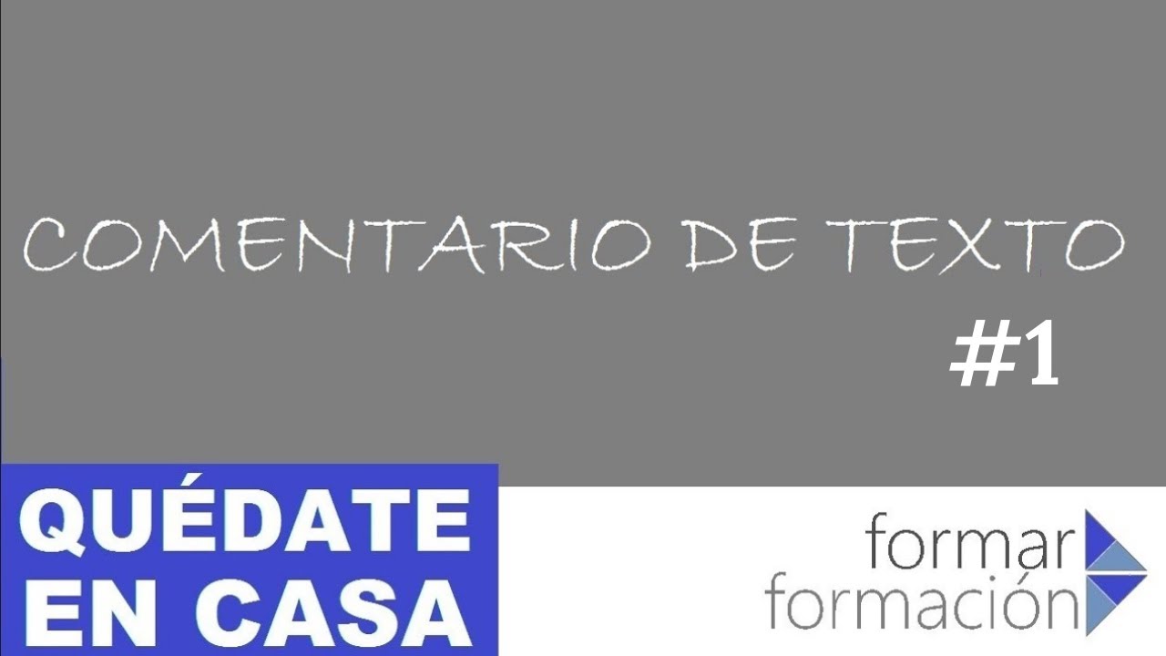 🔴 EJERCICIO#1 APRENDE A HACER EL COMENTARIO DE TEXTO  [SELECTIVIDAD o EBAU] EVAU