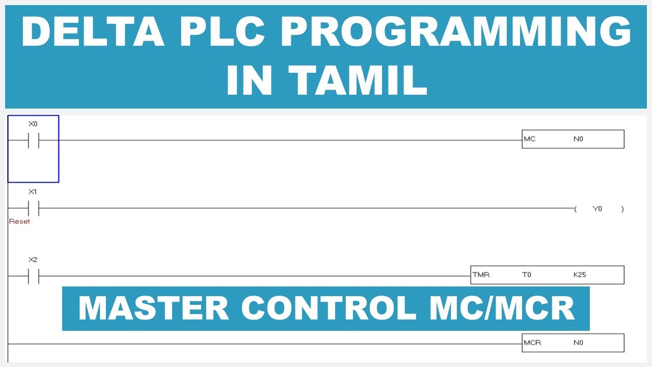 08 Delta PLC Programming in Tamil | Master Control MC MCR