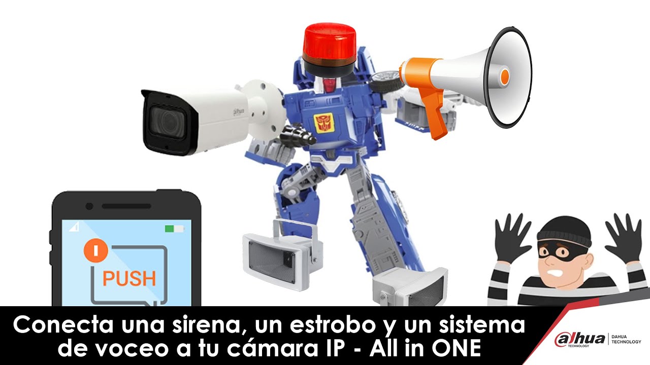 ¿Cámara IP con sirena, estrobo y sistema de voceo? Dahua IPC-HFW5241T-AS-LED