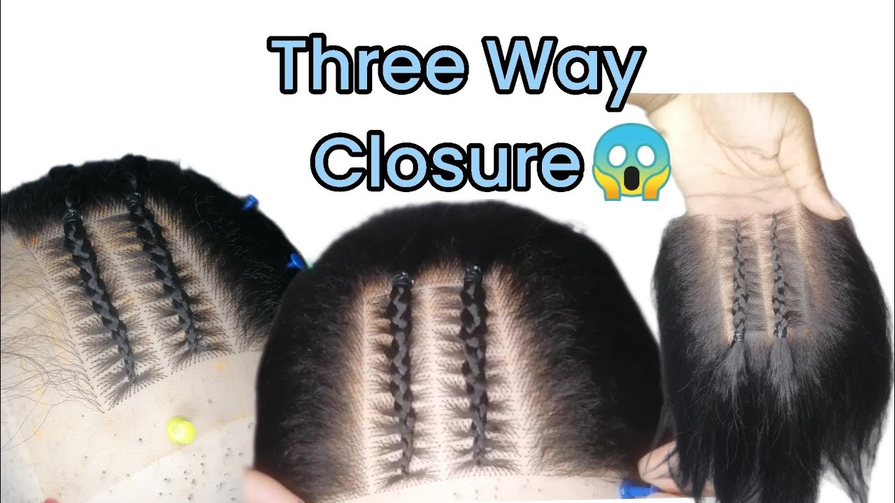 How to make a 4×4 Three Way Closure | Hair Ventilation Pattern | Beginner friendly