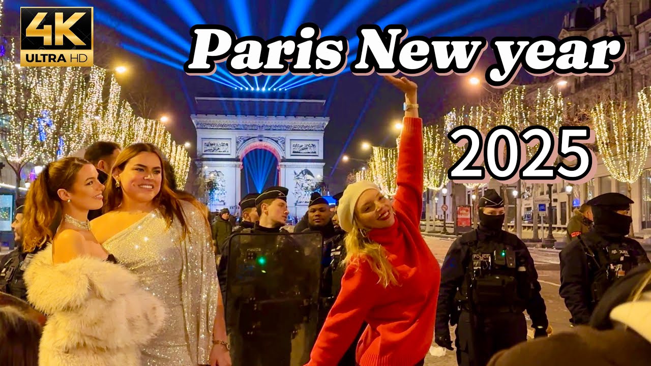 Paris New Year Celebrations 2025 and All Christmas Wonders in one video 4K