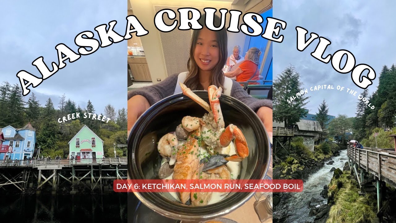 ALASKA CRUISE EP.6: ketchikan, creek street, seafood boil feast holland america koningsdam!