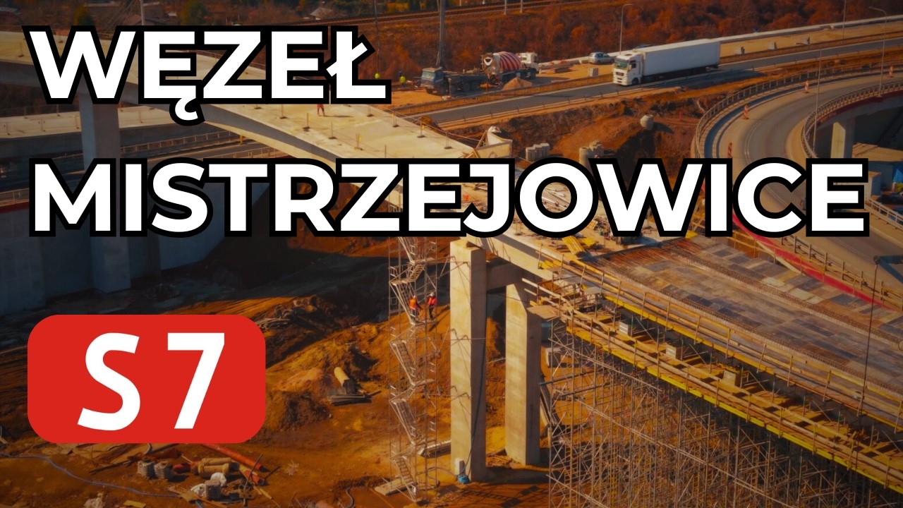 Droga S7 , prace na węźle Mistrzejowice .Marzec 2026