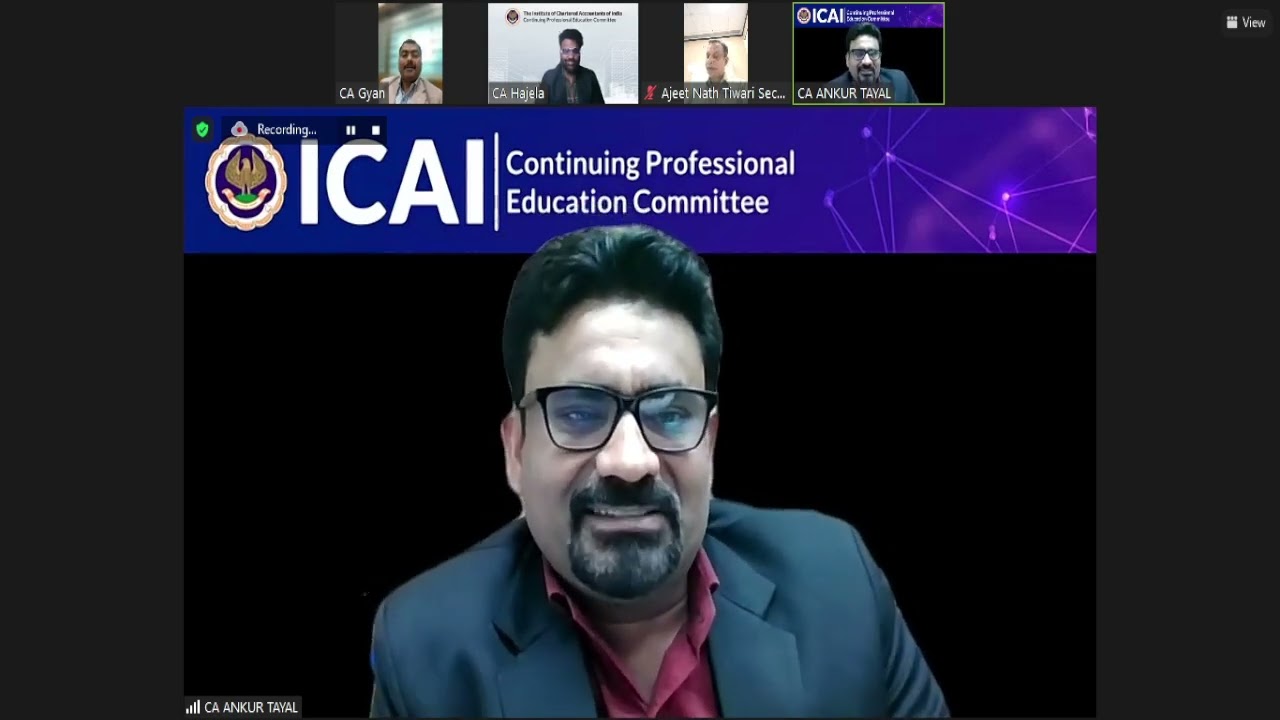 Webinar on “UAE Corporate Tax and Opportunities for CAs and Career in Internal Audit... - 03052023