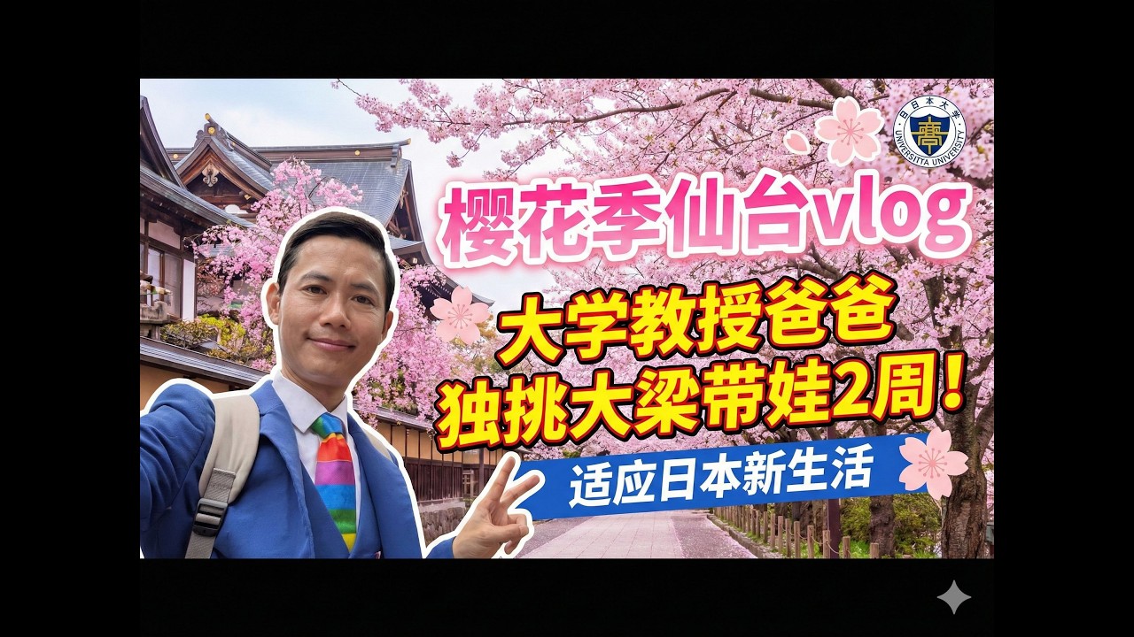 【日本生活EP5】老公一个人带2娃2周！从“地狱模式”到樱花季大胜利 | 两个爸爸养娃记