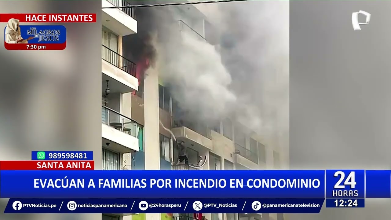 Santa Anita: incendio en condominio obliga a evacuación de vecinos