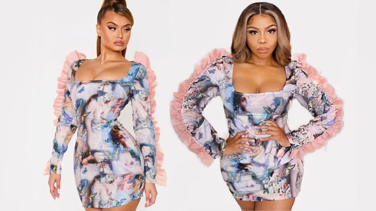 ME VS PRETTYLITTLETHING MODEL| 1,000$ Try on Haul!! 20+ Items (HUGE)