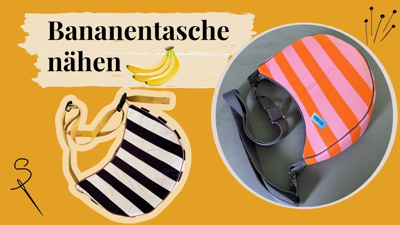 Bananentasche nähen mit Schnittmuster in 3 Größen