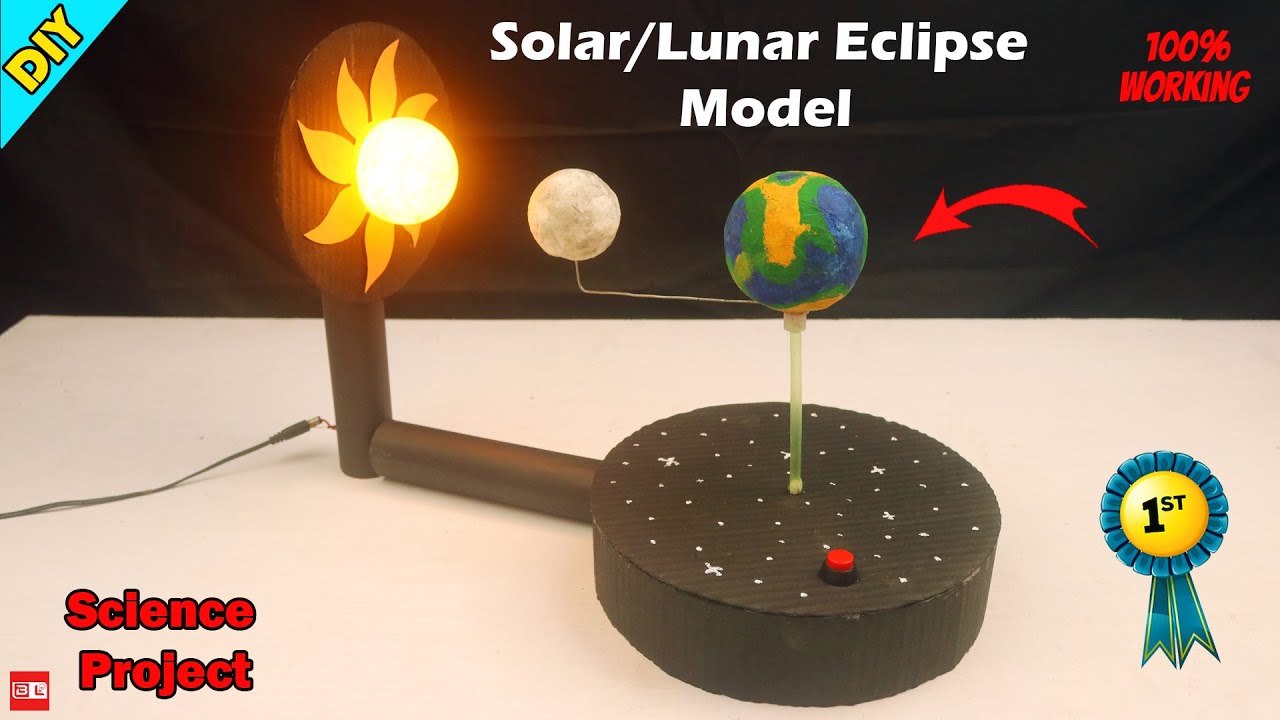 Solar/Lunar eclipse working model | Earth rotation working Model | Science project 2026