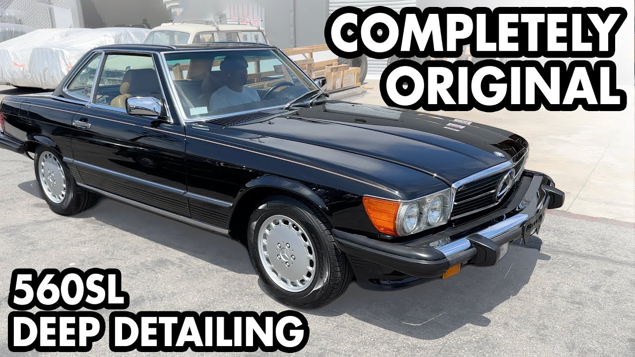 Amazing R107 Mercedes 560SL Detailing | Paint Correction | Dry Ice Cleaning