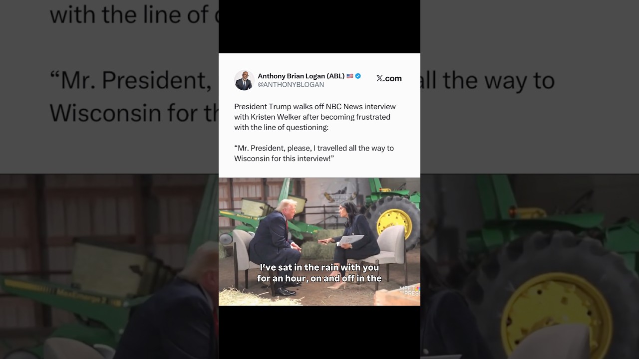 Дональд Трамп прервал интервью NBC News с Кристен Уэлкер!