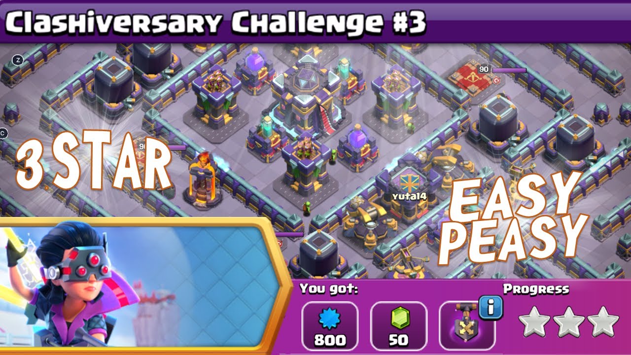 Easily 3 Star the Clashiversary Challenge #3 | Clash of Clans