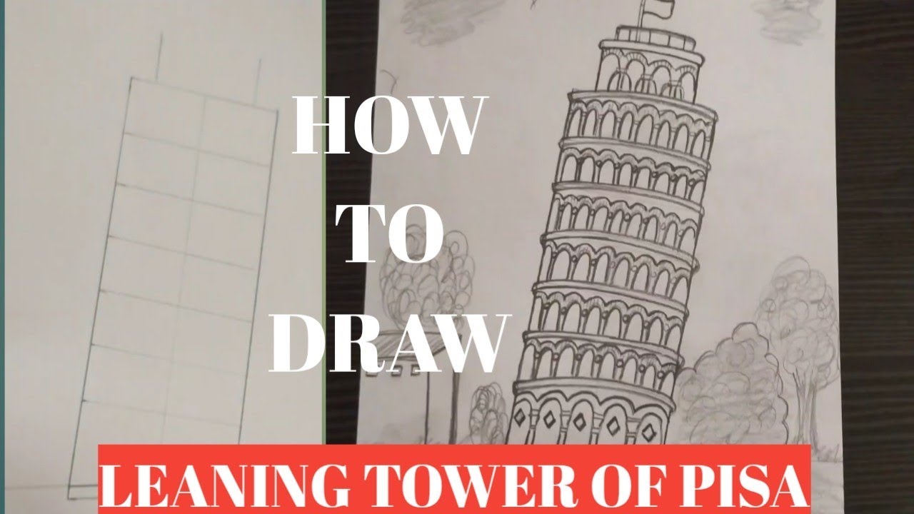How to draw The Leaning Tower of Pisa / Draw Tower of Pisa /Pencil Drawing