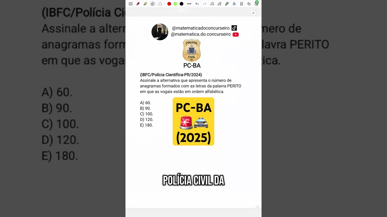 Pol&iacute;cia Civil da Bahia | PC-BA 2025 | Racioc&iacute;nio L&oacute;gico.