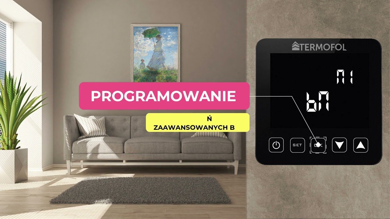 Thermofol TF WIFI Mark II thermostaat instellen voor elektrische vloer verwarming en infrarood panel