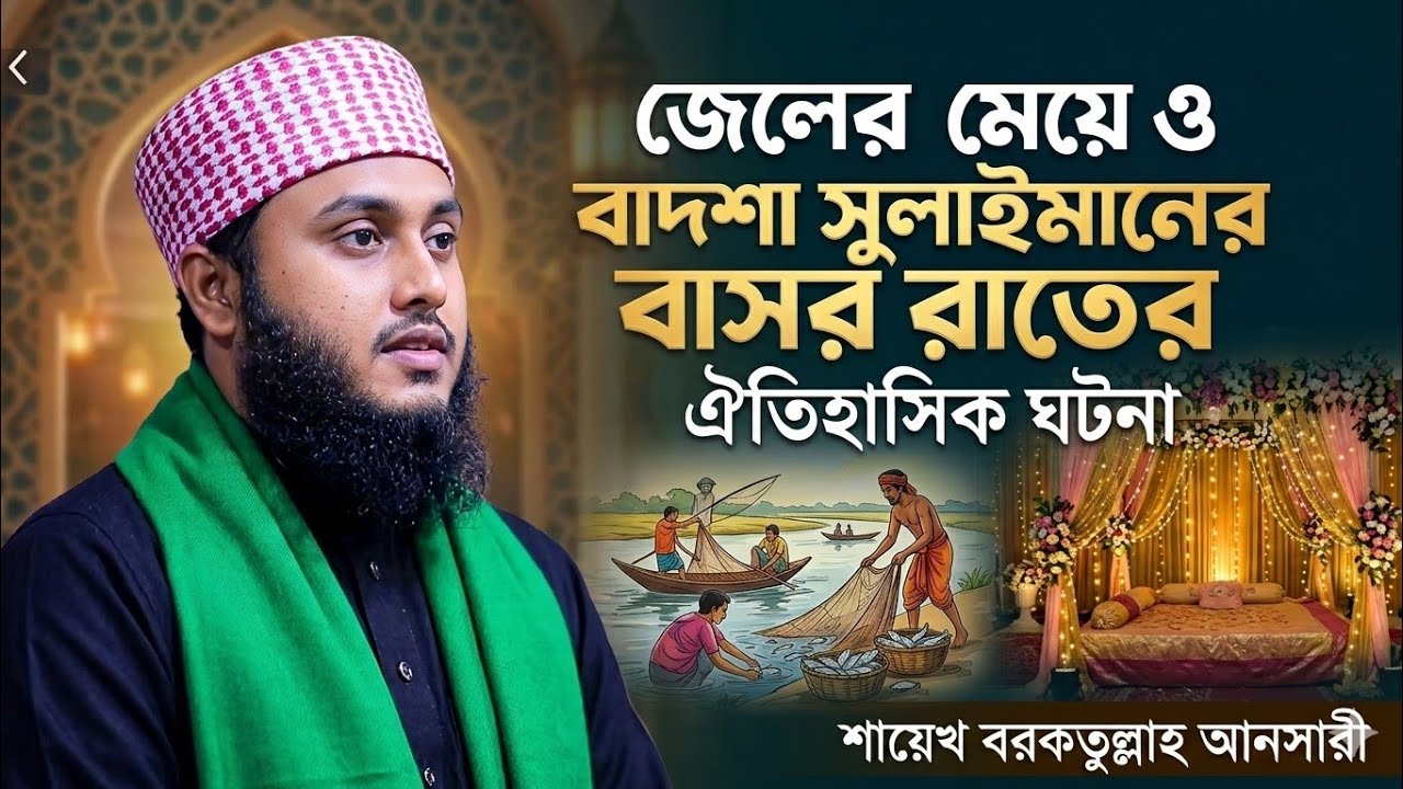 নবী সুলাইমান ও জেলের মেয়ের বিয়ে-বাসর রাতের ঘটনা, মুফতী বরকতুল্লাহ আনসারী  01734912992